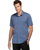 Alfani Synthetic Jacquard Coatfront Shirt
