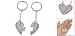 Allegra I Love You Design Pair Couple Key Chain with Heart Pendant