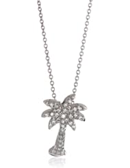 KC Designs "Trinkets" Diamond 14k White Gold Palm Tree Pendant Necklace, 16"