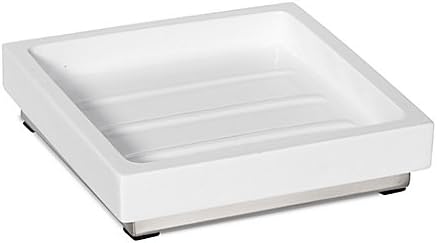 Roselli Trading Suites Soap Dish in White/Stainless Steel