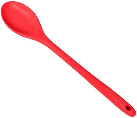 Yomilock non-s tick Silicone Safe Spatula on Baby Food Cookware Silicon Spoon (Red)