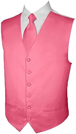 Suit Vest HOT PINK High Quality Vest and NECKTIE 3XL