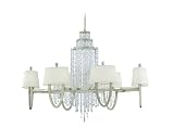 Corbett Lighting 106-012 Antique Silver Leaf Viceroy Twelve Light Oval Chandelier From The Viceroy