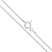 AGI Stamp Sterling Silver Italian Ball Bead Chain 1.2mm 925 Italy New Dog Tag Necklace 23.9
