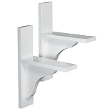 DMC Products Solid Wood Window Box 1 - Pair Brackets, White - B0015PBD2S
