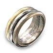 Brass Tricolor Ring - Size: 5-10