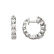 14k White Gold & Diamond Hoop Earrings (0.75ctw)