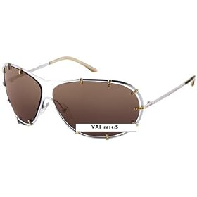 Valentino VAL 5579/S 010 Sunglasses Designer Fashion PALLADIUM Women Eyewear Collection PALLADIUM/BROWN Sun Glasses