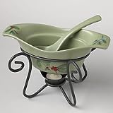 Pfaltzgraff Winterwood Gravy Server with Carrier & Tea Light
