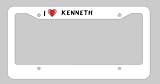 Custom License Plate with I Love Kenneth