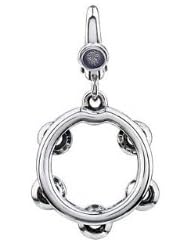 Sterling Silver Tambourine Charm Dangle
