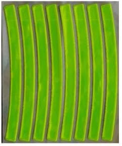 3M Scotchlite Reflective Material Reflective Stickers for Helmets, Bike Frames, Wheels, seats, shoes etc. (Yellow)