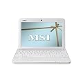MSI U100-1618XP Wind 25,9 cm (10,2 Zoll) WSVGA LED Netbook (Intel Atom N270 1,6 GHz , 1GB RAM, 80GB HDD, Windows XP Home) wei�