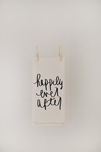 Tea Towel, Happily Ever After, present, housewarming, wedding favor, kitchen decor, women's gift, flour sack dish cloth