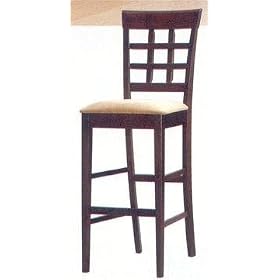 Click here to buy (Set of 2) Solid Wood Wheat Back Bar Stools in Cappucino 30 Seat Height by Wheat Back.