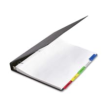 Wilson Jones Extra Wide Reinforced Insertable Tab Dividers, White Paper, 11 x 9.25 Inch Sheets, 5 Multi-Color Tabs per Set (W55205A)