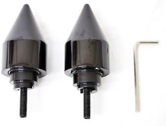 Black Spike Motorcycle Parts 2PCS CNC Aluminum Handlebar Grips Bar Ends Plug Slider Fit For Honda VFR800 1998 1999 2000 2001 2002 2003 2004 2005 2006 2007 2008 2009 2010 2011 2012 2013
