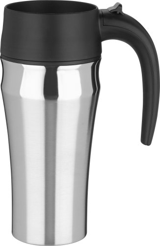 Trudeau Serius 16-Ounce Stainless Steel Travel Mug, Satin Finish