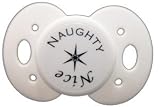Lots to Say Pacifier - Naughty or Nice (White)
