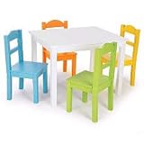 White Table and 4 Chair Set