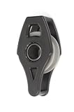 Nautos #92050-Organic line-SINGLE FOR WEB ATTACHMENT WITH BECKET- 40 mm sheave diameter-Aluminum & composite for less friction and high resistance. Sailboat hardware