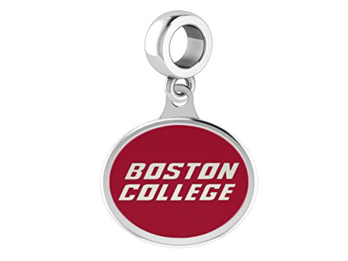 Boston College Eagles Sterling Silver Enamel Drop Charm Fits European Style Charm Bracelets
