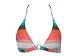 Hot Kiss Spumoni Banded Triangle Bikini Top W/ring (Large)
