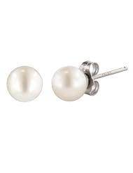 14k Gold Akoya Cultured Pearl 6.5-7mm Stud Earrings