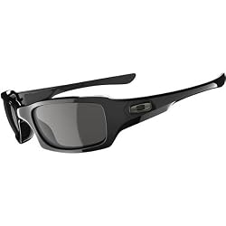 Oakley Fives Squared Men's Lifestyle Sports Wear Sunglasses - Polished Black/Grey