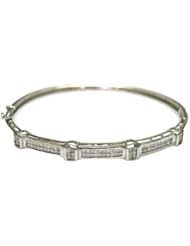 1 CT Diamond Bangle In 14K White Gold