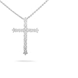 14913 - Shared Prong Cross Pendant