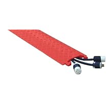 Fastlane FL1X4-O Polyurethane 1 Channel Drop Over Cable Protectors with L-Shaped Connectors, Orange, 36" Length, 10.75" Width, 1.5" Height