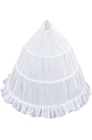 AMJ Dresses Inc Girls 3-Hoop Flower Girl Crinoline Petticoat Skirt
