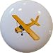 Yellow Airplane Plane Ceramic Cabinet Drawer Pull Knob