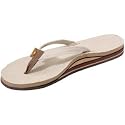 Womens Rainbow Sandals Womens Hemp Double Stack Narrow Strap