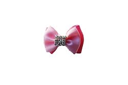 Dog Barrette Bow - Flower - Pink - 6 per pack
