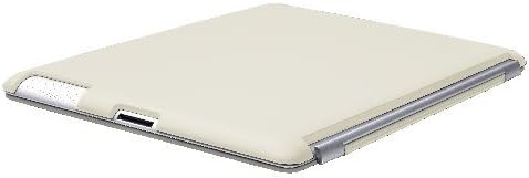 Cream White iPad 2, ipad 3, the new ipad, Slim fit Case cover for Apple iPad 2nd 3rd Generation Wifi / 3G / 4G Model 16GB / 32GB / 64GB Smart cover compatible partner &amp; color matching - Sticky Case by Techgiant [Patented Atmospheric pressure non-sticky adhesive Soft Padding]