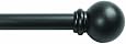 Kenney Ball Deco Window Curtain Rod, 28 to 48-Inch, Black