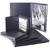 Florence Photo Album Professional Series, Bound Portfolio with 12 Permanent Non Reflective Page Protectors & Inserts, 8" x 10", Color: Black