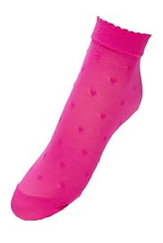 Limited Collection Sheer Heart Ankle Socks