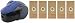 5 (fünf) Stück zweilagige Staubsaugerbeutel STSB-2 # für Staubsauger-Modelle AFK Germatic PS-1400W.2NE, PS1400W.2NE, PS-1400W2NE und PS - 1400W.2NE # Staubsauger - Beutel / - Filter # Gr. 45 Y05 Y45