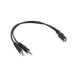 HDE&reg; 3.5mm (AUX) Female to 2 x 3.5mm (AUX) Male Cable
