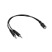 HDE&reg; 3.5mm (AUX) Female to 2 x 3.5mm (AUX) Male Cable