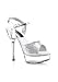 5.5 Inch Stiletto Heel Women'S Size Shoe With 1.5 Inch Silver Multi-Glitter Platform