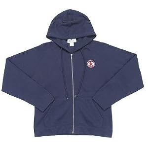 Boston Red Sox MLB Girls "Lucky" Full Zip Hooded Jacket (Navy)