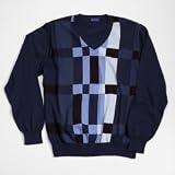 Cotton Colorblock Pullover V-Neck