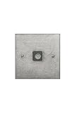5 X Single Aerial Socket Pewter Plate