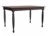 Color Cuisine Two-Tone Rectangular Farmhouse Leaf Compartment Counter Table ....