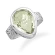 Oxidized Green Amethyst Ring