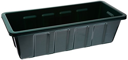 Novelty 02181 Polypro Plastic Flower Box Planter, Hunter Green, 18-Inch Length
